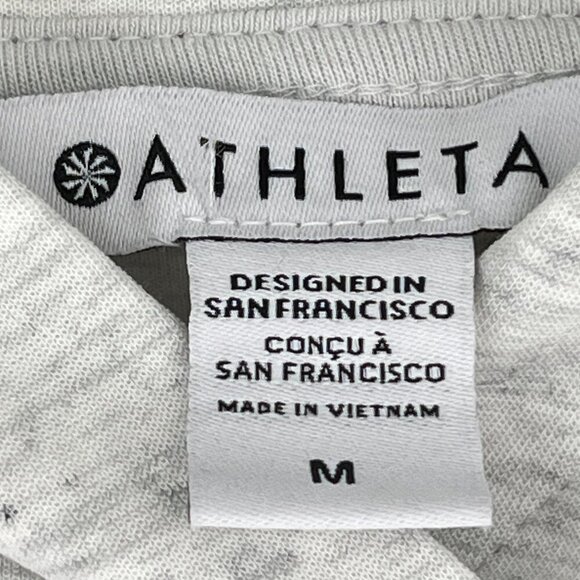 Athleta Gallery Hoodie Womens M Heather Grey Active Top Athleisure Long Sleeves - Picture 7 of 9